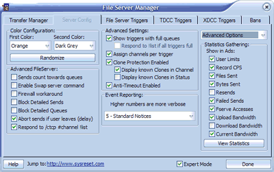 configurer un serveur Fserv IRC