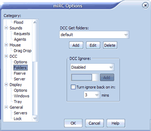 options dcc des transferts de fichiers via SysReset
