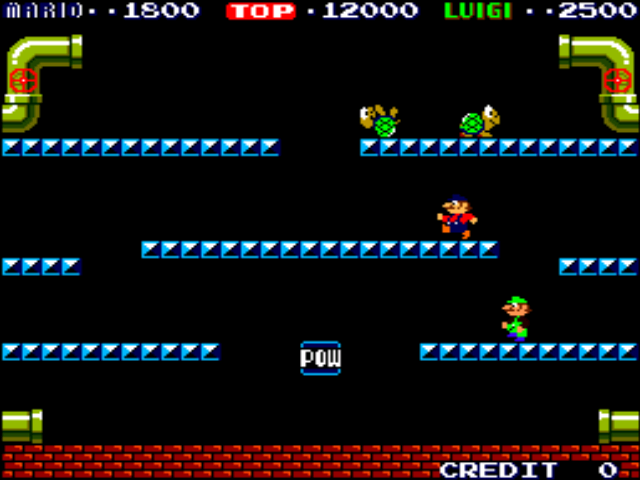 Ecran de capture de Mario Bros version arcade